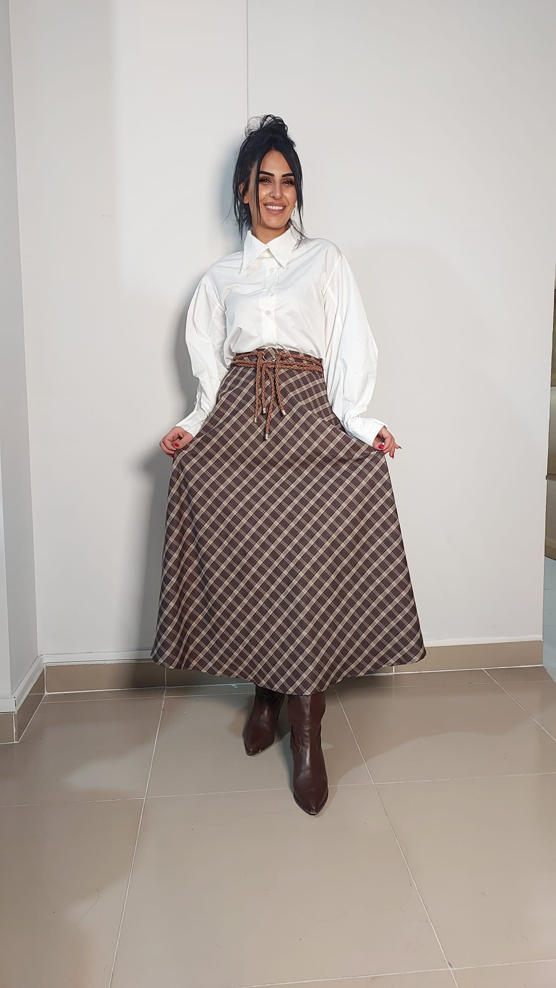 EKOSE ETEK KAHVERENGİ PİTİ KARELİ