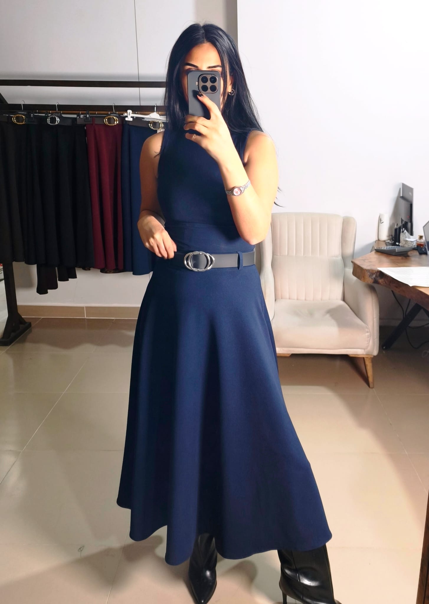 ZARA KREP ( CEPSİZ ) LACİVERT