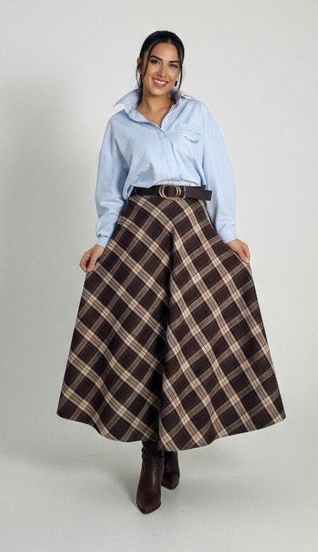 EKOSE ETEK KAHVERENGİ BÜYÜK KARELİ