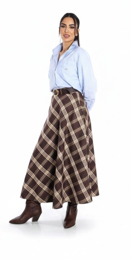 EKOSE ETEK KAHVERENGİ BÜYÜK KARELİ